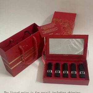2025 Dior Lunar New Year of the Snake Rouge Dior Mini Lipstick 5-Piece Set, 1.5g Aluminum Tubes
