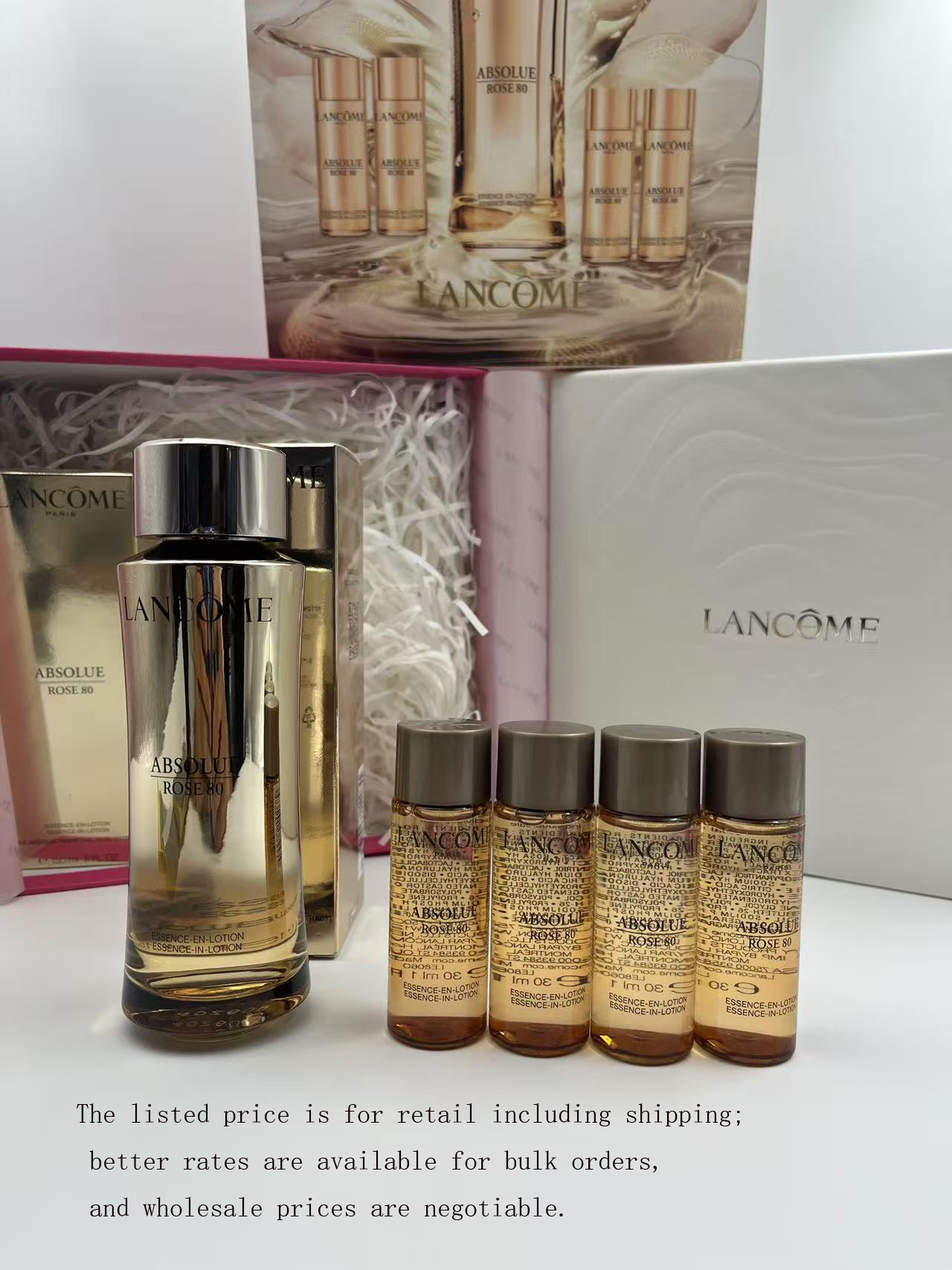 Lancôme Absolue Rose Nourishing Lotion 1+4 Gift Set(Including 1 Full-Size Bottle 150ml + 4 Travel-Size Bottles 30ml Each)