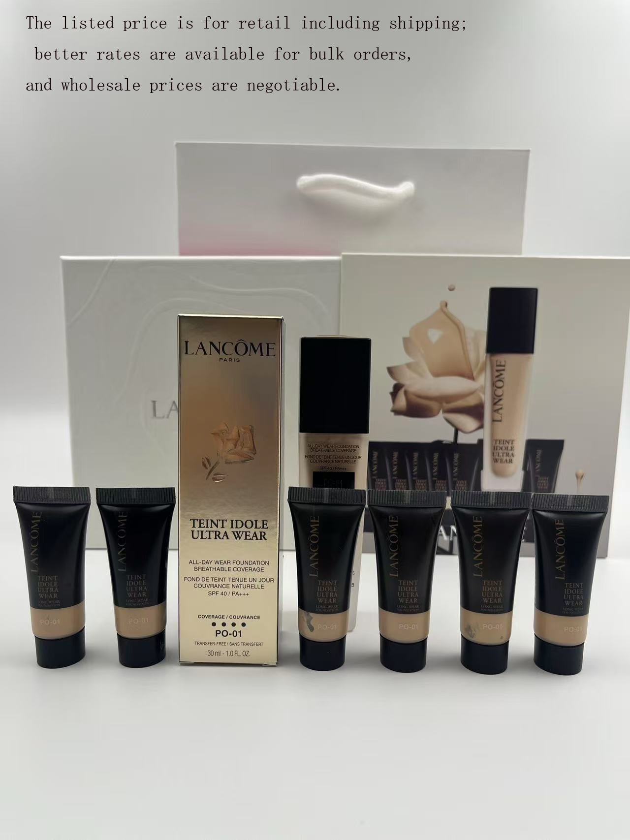 New Version Lancôme Teint Idole Ultra Wear 1+6 Gift Set(Including 1 Full-Size Bottle 30ml + 6 Travel-Size Bottles 5ml Each)