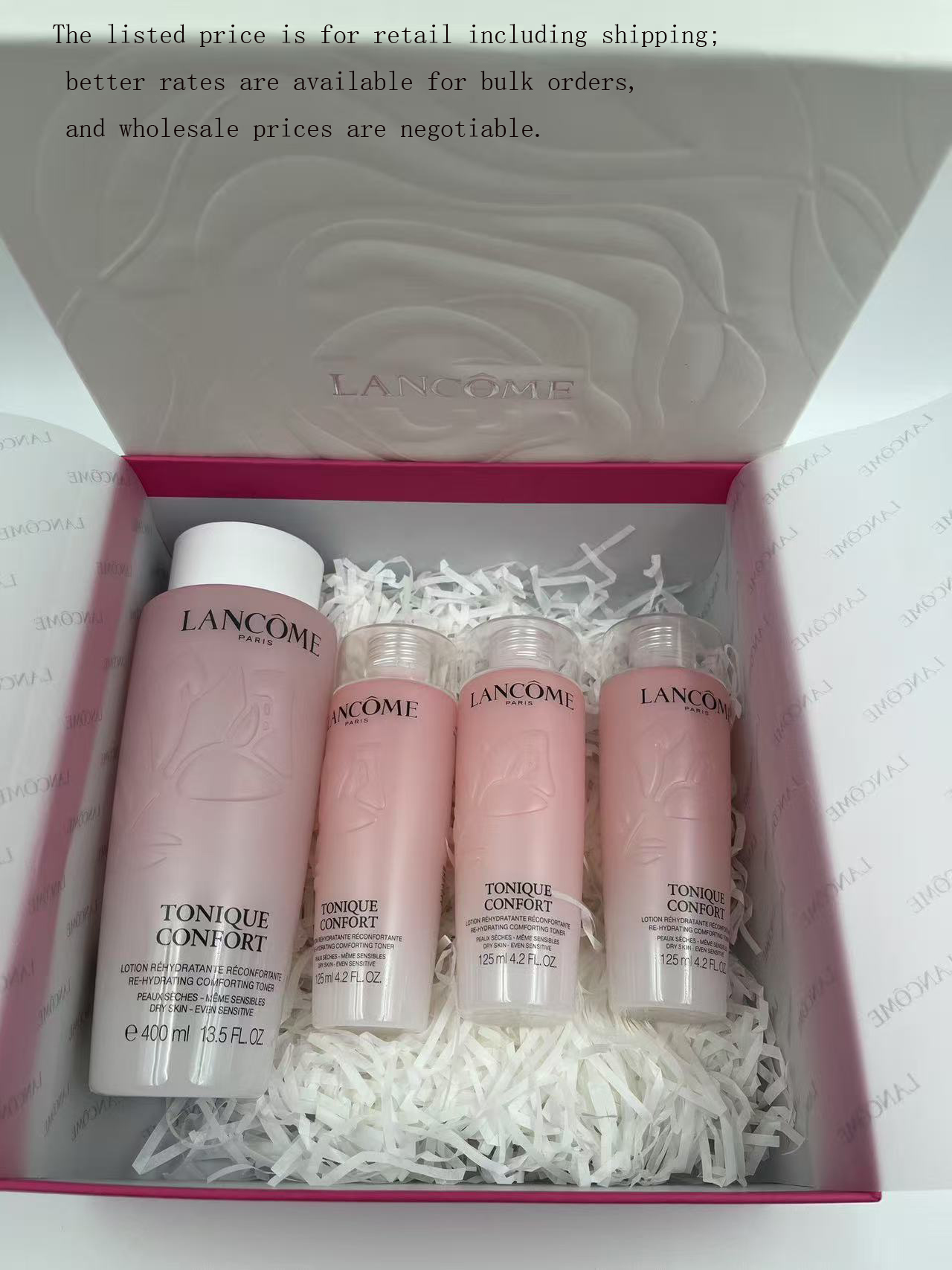 New Version Lancôme Tonique Confort 1+3 Gift Set(Including 1 Full-Size Bottle 400ml + 3 Medium-Size Bottles 125ml Each)